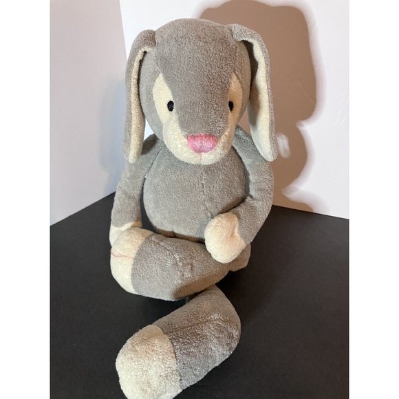 Manhattan Toy Company Gray Bunny Rabbit 17" Plush Stuffed Animal 2009 EUC - Picture 2 of 14